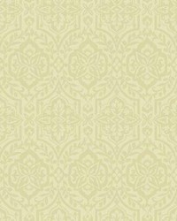 Catherdral Damask Wallpaper Gold by   