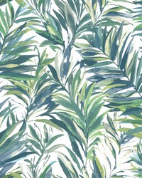 Swaying Palms Green & Blue by   