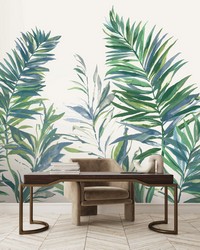Swaying Palms Green & Blue by   