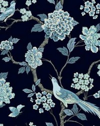Fanciful Wallpaper Navy by   