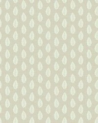 Leaf Pendant Wallpaper Linen by   