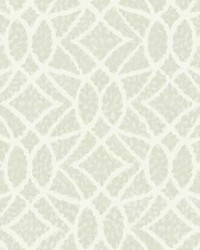 Boxwood Garden Wallpaper Beige by  Roth and Tompkins Textiles 