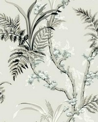 Enchanted Fern Wallpaper Gray Beige by   