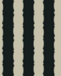 Scalloped Stripe Wallpaper Black by   
