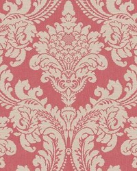 Tapestry Damask Wallpaper Red by   