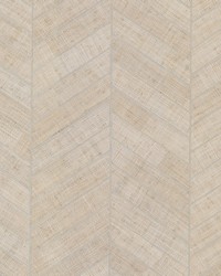 Atelier Herringbone Wallpaper White by   