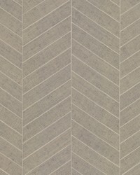 Atelier Herringbone Wallpaper Poff White by   