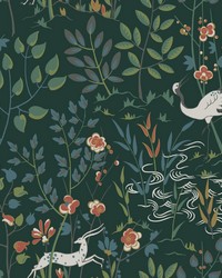 Aspen Wallpaper Dark Green by   