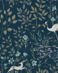 Aspen Wallpaper Dark Blue by   