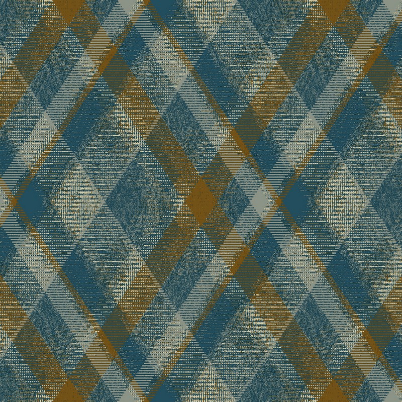 York Wallcovering Diamond Plaid Wallpaper Blue Wallpaper