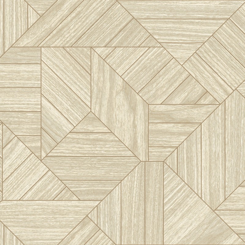 York Wallcovering Wood Geometric Wallpaper Beige Wallpaper