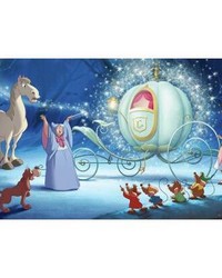 DISNEY PRINCESS CINDERELLA CARRIAGE XL CHAIR RAIL PREPASTED MURAL 6 X 10.5  ULTRASTRIPPABLE by   