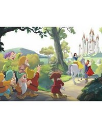 DISNEY PRINCESS SNOW WHITE HAPPILY EVER AFTER XL CHAIR RAIL PREPASTED MURAL 6 X 10.5  ULTRASTRIPPABLE by   