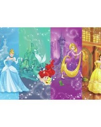 DISNEY PRINCESS SCENES XL CHAIR RAIL PREPASTED MURAL 6 X 10.5  ULTRASTRIPPABLE by   