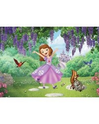 SOFIA THE FIRST  FRIENDS GARDEN XL CHAIR RAIL PREPASTED MURAL 6 X 10.5  ULTRASTRIPPABLE by   