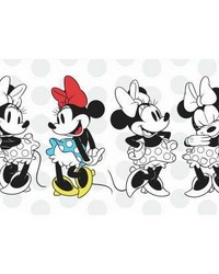 MINNIE ROCKS THE DOTS XL CHAIR RAIL PREPASTED MURAL 6 X 10.5  ULTRASTRIPPABLE by   