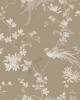 York Wallcovering Bird And Blossom Chinoserie Wallpaper Brown
