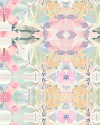 Synchronized Wallpaper Pinks Yellows Purples Greens by  York Wallcovering 