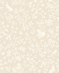Fox & Hare Wallpaper Pink by   