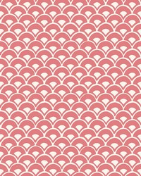 Stacked Scallops Wallpaper Pink by   