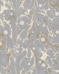 Marbled Endpaper Wallpaper Gray Cream by   