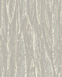 Native Leaves Wallpaper Gray by   