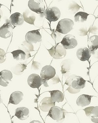 Eucalyptus Trail Wallpaper Gray Taupe by   