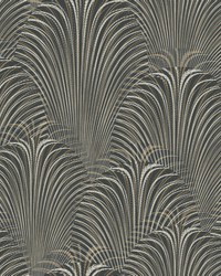 Deco Fountain Wallpaper Black by  York Wallcovering 