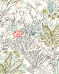 Flowering Desert Wallpaper Grey by   