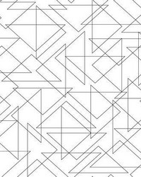 Triangulation Peel and Stick Wallpaper Black White by   