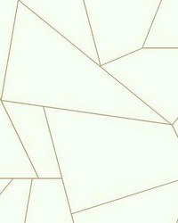 Fractured Prism Peel and Stick Wallpaper Gold by   