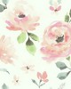 York Wallcovering Watercolor Blooms Peel and Stick Wallpaper Coral