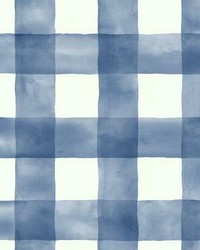 Checkmate Watercolor Plaid Peel and Stick Wallpaper Blue by  Alexander Henry 