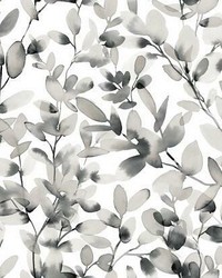 Botany Vines Peel and Stick Wallpaper Grey by   