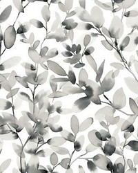 Botany Vines Peel and Stick Wallpaper Grey by  Warner 