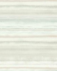 Fleeting Horizon Stripe Peel and Stick Wallpaper Clay Mint by   