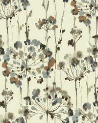 Flourish Peel and Stick Wallpaper Teal by   
