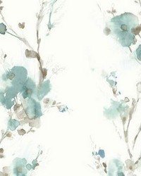 Charm Peel and Stick Wallpaper Teal by   