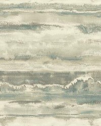 High Tide Peel and Stick Wallpaper Taupe Blue by   
