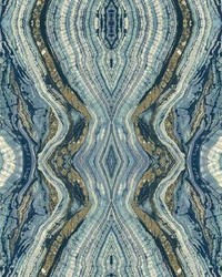 Kaleidoscope Peel and Stick Wallpaper Blue by  Duralee 