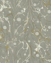 Marbled Endpaper Peel and Stick Wallpaper Neutral by   