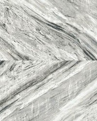 Carrara Horizontal Peel and Stick Wallpaper Gray by   