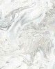 York Wallcovering Oil & Marble Peel and Stick Wallpaper White/Gray