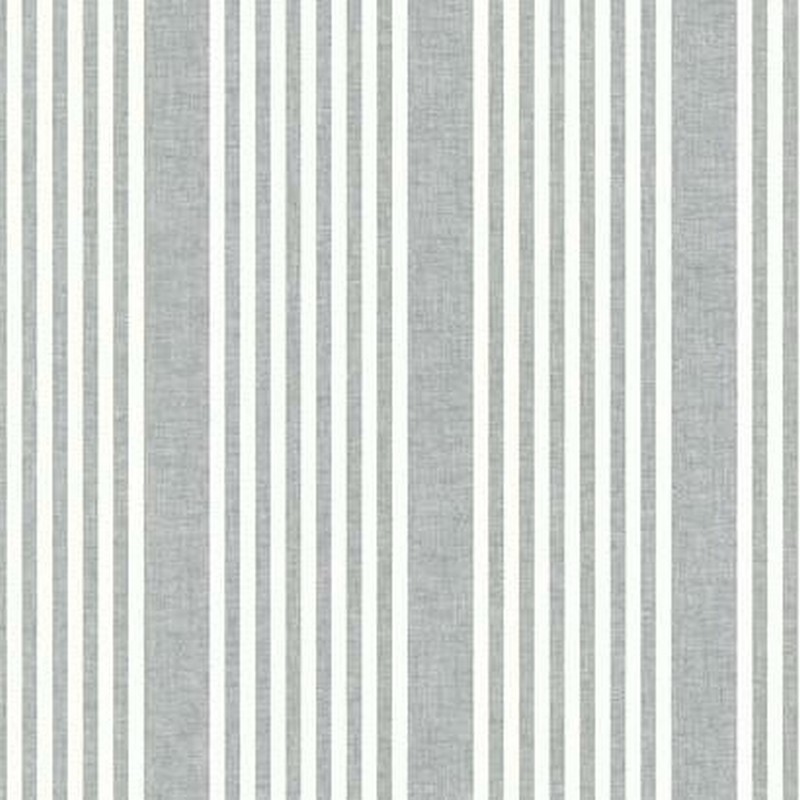 York Wallcovering French Linen Stripe Peel and Stick Wallpaper Gray