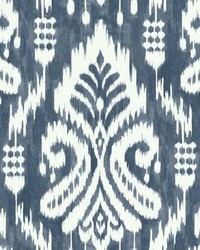 Hawthorne Ikat Peel and Stick Wallpaper Blue by  Ralph Lauren 