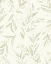 Magnolia Home Olive Branch Peel and Stick Wallpaper Beige by   