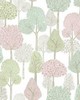 York Wallcovering Treetops Peel and Stick Wallpaper Pink/Mint
