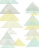 York Wallcovering Triangles Peel and Stick Wallpaper Aqua/Yellow