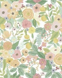 Garden Party Peel and Stick Wallpaper Pastel by  York Wallcovering 