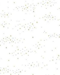 Starlight  Star Bright Peel and Stick Wallpaper Silver Gold by   